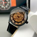 Fossil Analog Brown Dial Men's Leather Band Watch - ME3098