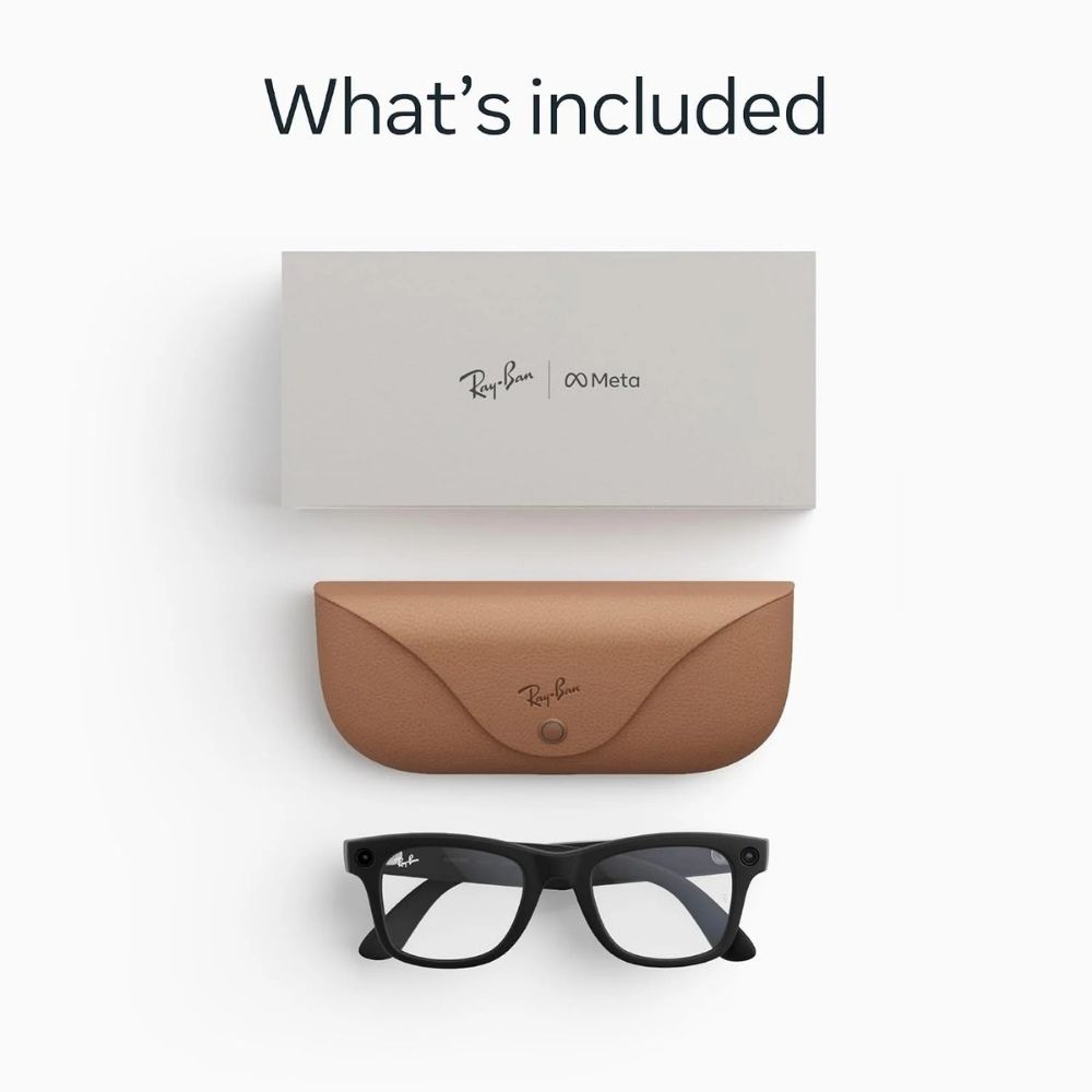 Meta Ray-Ban (Gen 2), Wayfarer, Matte Black | Smart AI Glasses for Men, Women — 2X Battery Life — 3K Ultra HD Resolution — 12 MP Ultra-Wide Camera, Audio, Video — Clear Lenses